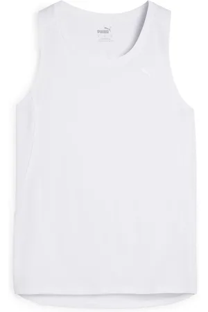 PUMA White Womens Velocity Running Tank Top L