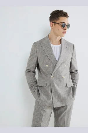 River Island Grey Stripe Suit Jacket 36r