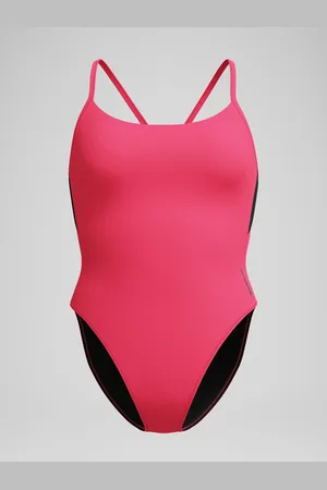 Speedo Pink Womens Solid Racerback Swimsuit S