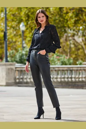 Sosandar Black Floral Jacquard Ruffle Sleeve Blouse AU 12
