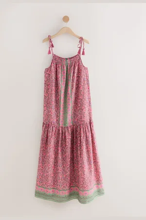 Next Strappy Drop Waist Tiered Maxi Dress 24