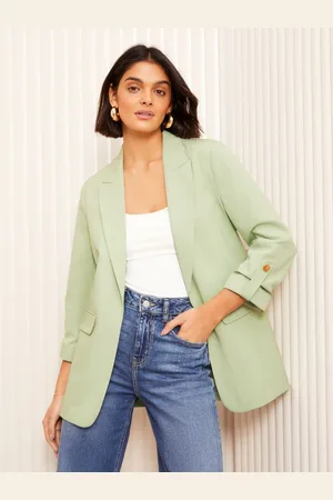 Friends Like These Green Haze Edge to Edge Tailored Sleeve Detail Blazer AU 14