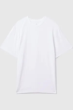 Reiss White Che CHÉ Studios Crew Neck T-Shirt with TENCEL Fibers large