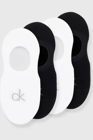 Calvin Klein Black Womens Invisible Footie Socks 4 Pack eu39uk6