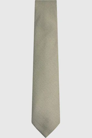 Reiss Soft Sage Ceremony Textured Silk-Blend Tie onesize