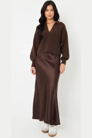Threadbare Maxi Satin Slip Skirt AU 16