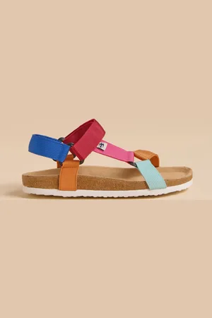 Brakeburn Brown Playful Webbing Strap Sandals AU 6 (EU 37)
