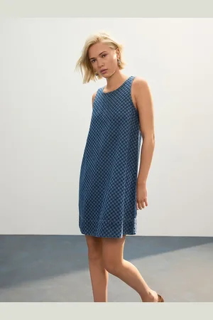 Next 100% Cotton Denim Racer Mini Dress 12