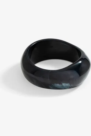 Moodstreet Silver Tone Blue Resin Statement Stacker Bracelet One