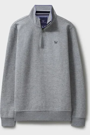 J.Crew Grey White Classic Quarter Zip Sweatshirt L