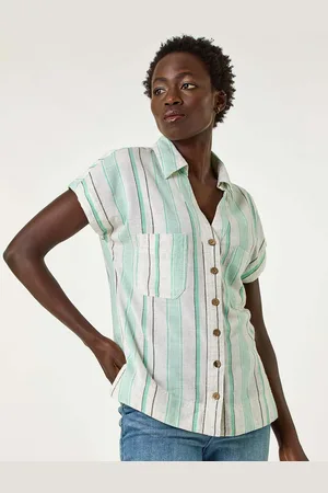 Roman Verticle Stripe Short Sleeve Shirt AU 20