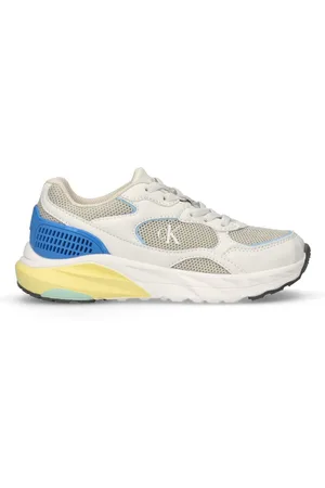 Calvin Klein White Kids Chunky Knit Trainers uk25eu35