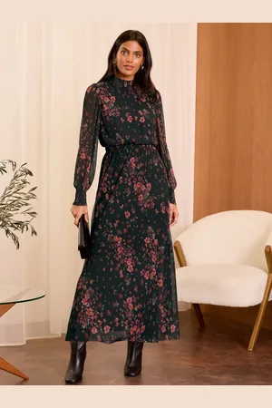 Love & Roses Petite Plisse Midi Dress AU 8
