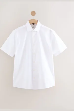 Next Regular Fit Cotton Blend Short Sleeve Cutaway Collar Shirt xxxxlarge