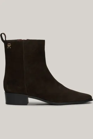Tommy Hilfiger Low Cowboy Flat Suede Brown Boots AU 8 (EU 39)