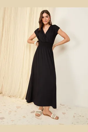Friends Like These Wrap V-Neck Shirred Waist Maxi Dress 6