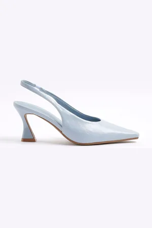 River Island Sling Back Flare Heeled Court Shoes eu37uk4