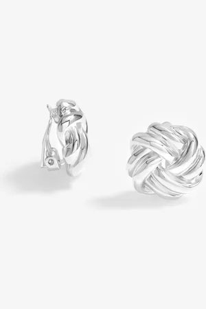 Jon Richard Gold Tone Polished Knot Clip Earrings One