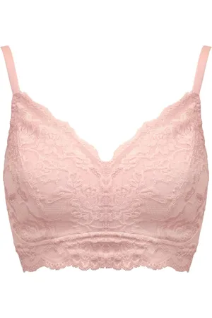 Pour Moi Pink Love To Lounge Lace and Modal Rib Non Wired Bra