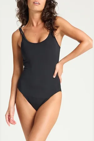 Modibodi Black One Piece Light Moderate Swimwear small