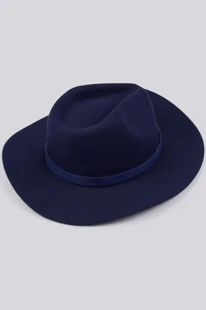 U.S. Polo Assn. U. S. Polo Assn Blue Womens Felt Fedora Hat One