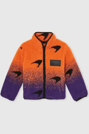 Reiss Papaya Orange/Purple Drift 3-9 yrs Unisex Fit McLaren F1 Team Ombré Fleece Jacket 5