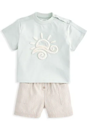 Mamas & Papas Blue Sun Top & Stripe Shorts Set 9298cm