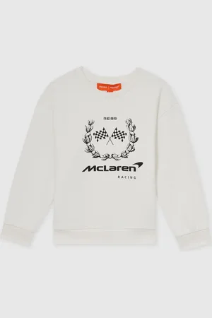 Reiss White Mya 13-14 yrs McLaren F1 Team Laurel Print Sweatshirt 13