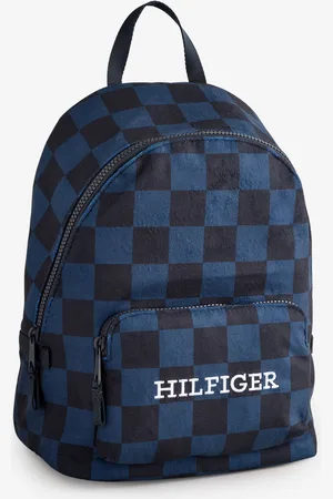 Tommy Hilfiger Blue Monotype Check Backpack ONE