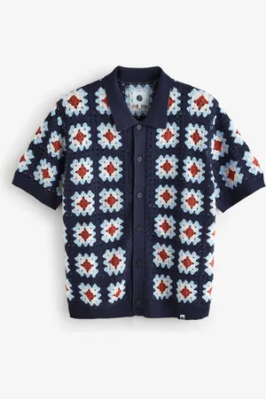 Pretty Green Timperley Geo Short Sleeves Shirt medium