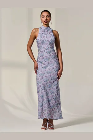 Jolie Moi Chiffon Halter Neck Maxi Dress 18