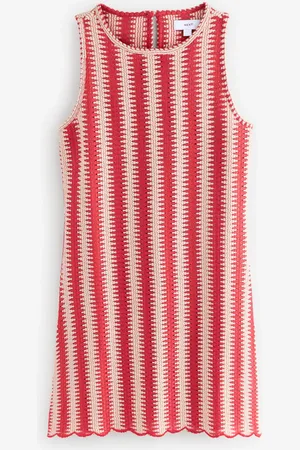 Next Crochet Shift Stripe Dress M