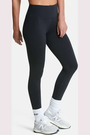 Gym + Coffee Black Womens Aurora Full Length Leggings L Reg