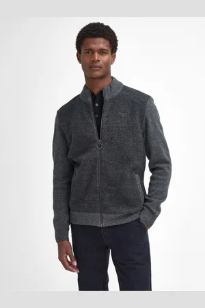 Barbour Grey Balwen Zip Knitted Jumper XL