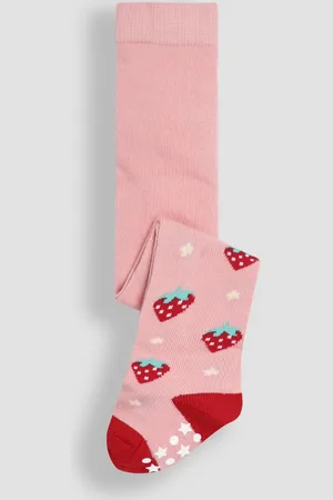 JoJo Maman Bébé Red Cotton Rich Fruit Tights 4