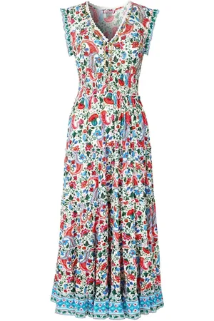 Joe Browns Beaded Floral Print Button Maxi Dress AU 14