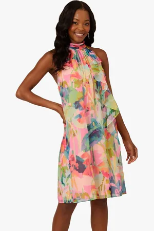 Adrianna Papell Halter Sheath Short Dress AU 16