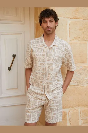 Threadbare Patterned Textured Pull On Shorts small