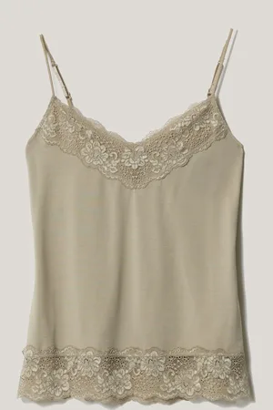 Jigsaw Grey Modal Lace Vest xlarge
