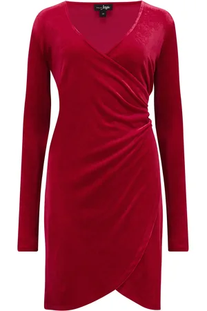 Pour Moi Fuller Bust Suki Velvet Wrap Bodycon Dress AU 14