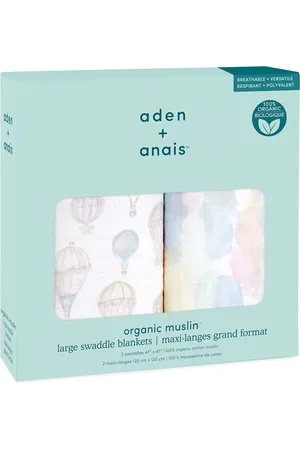 Aden + Anais Aden+anais Pink Organic Cotton Muslin Blankets 2 Pack one