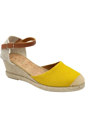 Ravel Yellow Ankle Strap Wedge Espadrilles AU 9 (EU 41)