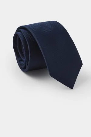 SAVILE ROW Blue Fine Twill Skinny Silk Tie One