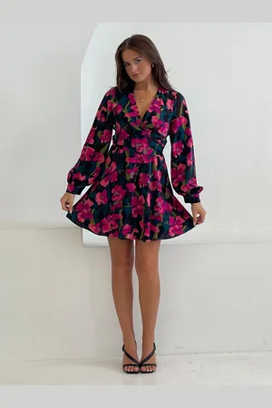 Girl in Mind Mini Ruth Wrap Skater Dress AU 12