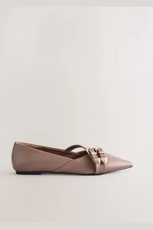 Next Forever Comfort Point Toe Western Double Buckle Ballet Shoes AU 10 (EU 42)