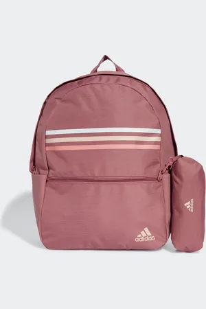 adidas Red Classic Horizontal 3 Stripes Backpack One