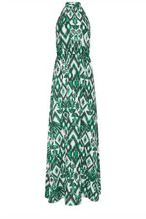 Long Tall Sally Print Halterneck Maxi Dress AU 16 Tall