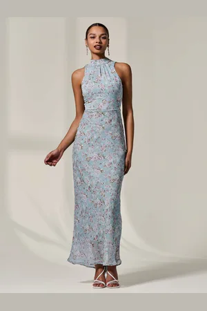 Jolie Moi Chiffon Halter Neck Maxi Dress 10