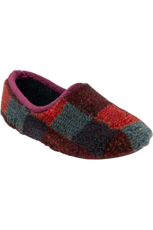 Lotus Red Textile Slippers AU 7 (EU 38)