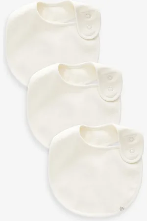 Next Cream Baby Regular 100% Cotton Bibs 3 Pack one
